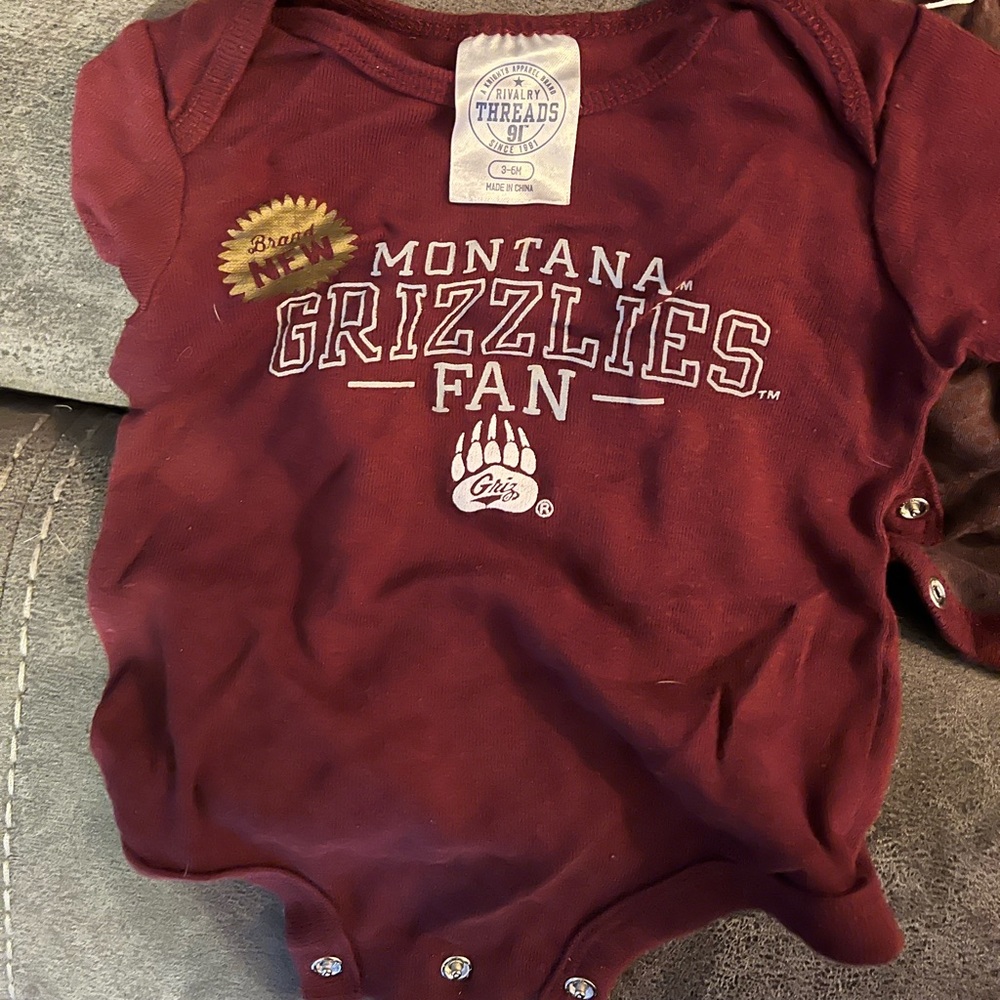 Montana grizzlies infant onesies (3 styles)